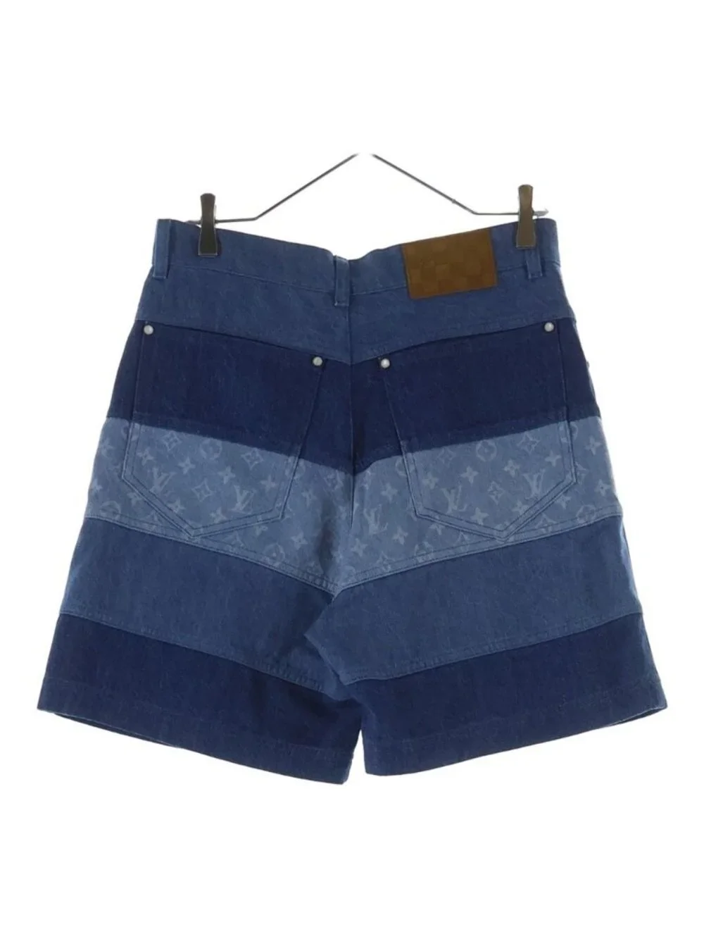 Louis Vuitton Jee Monogram Patchwork Denim Pants Indigo Blue 28